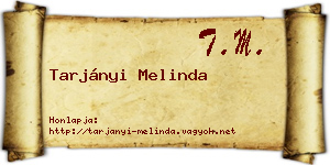 Tarjányi Melinda névjegykártya
