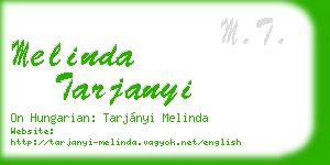 melinda tarjanyi business card